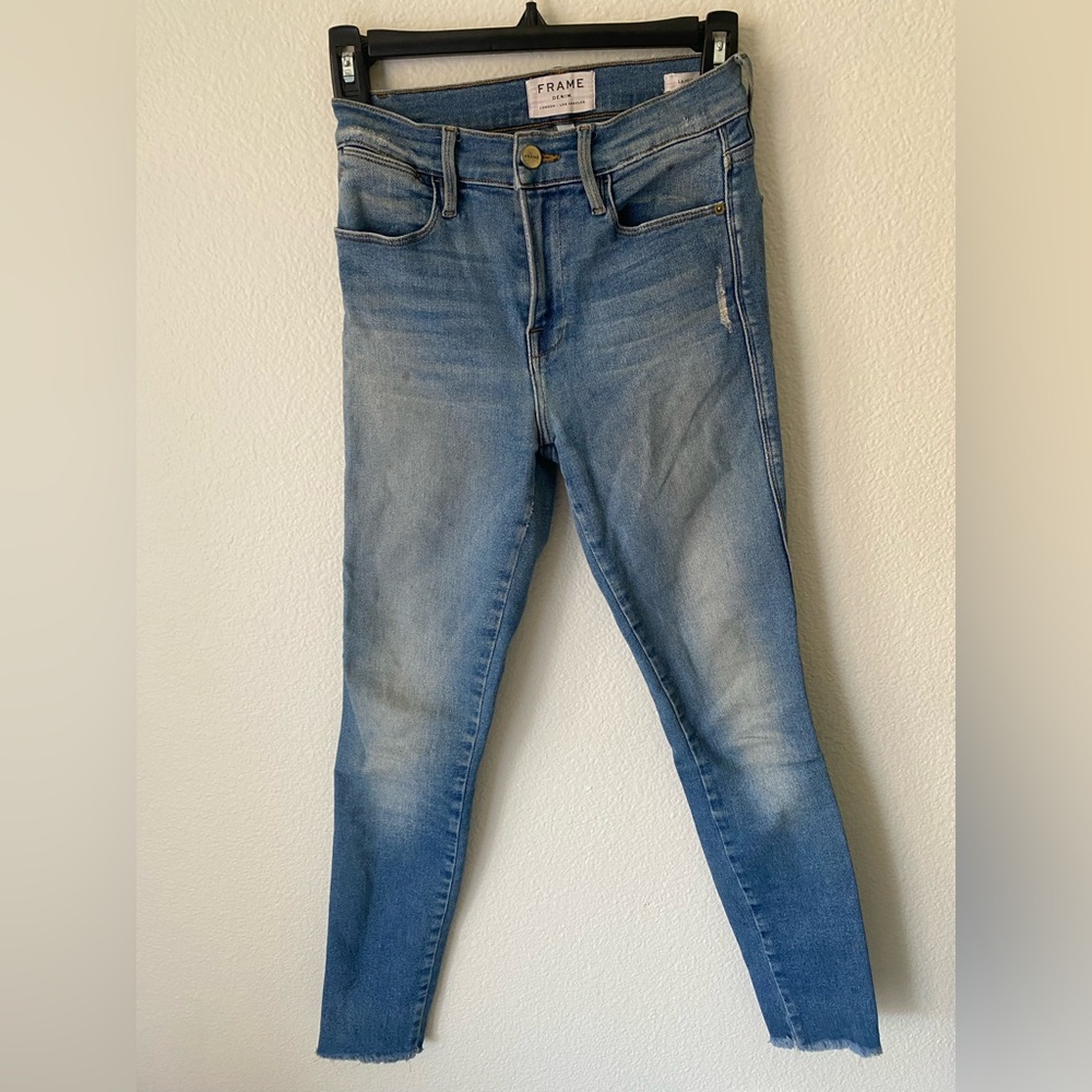 Frame Denim Women's Skinny Jeans in Light Blue